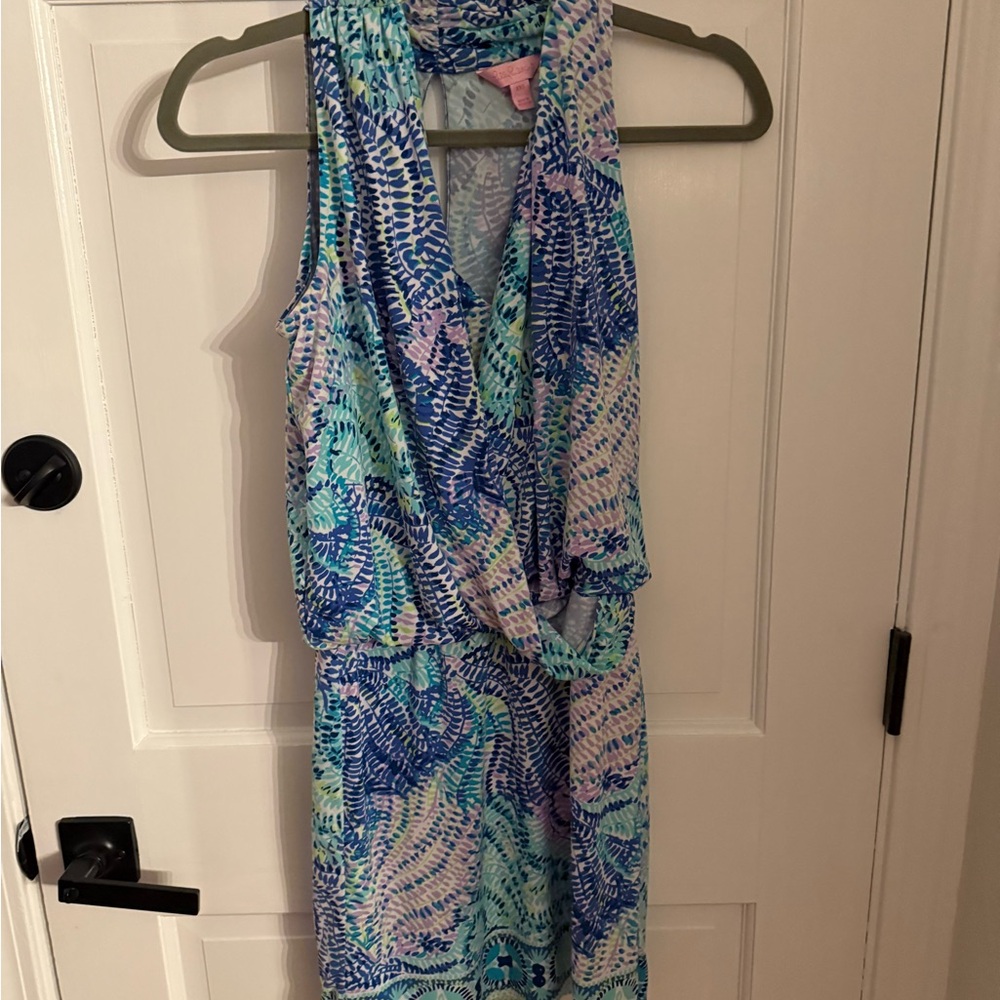Lilly Pulitzer Blue and Pink Patterned Dress